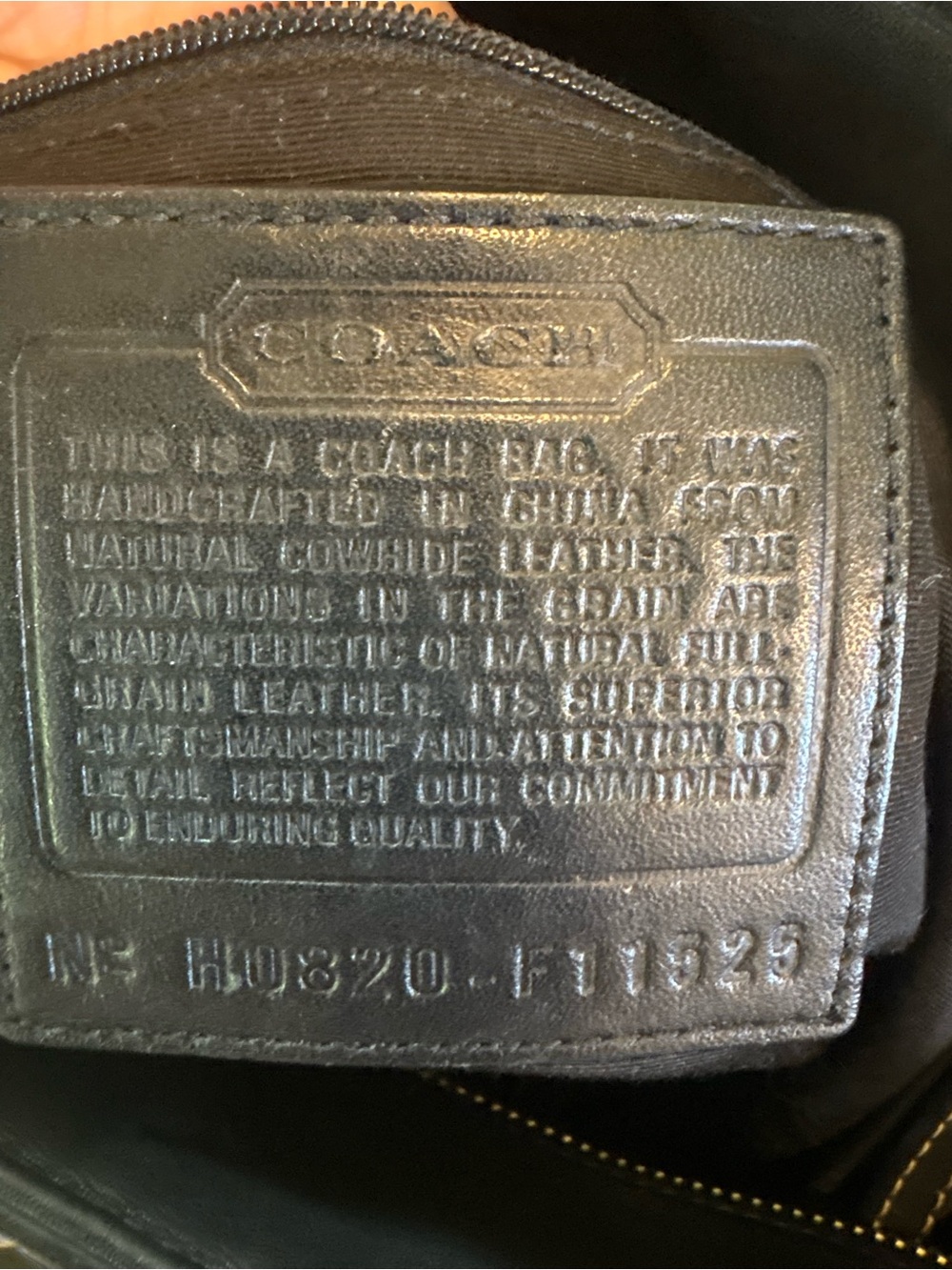 Coach Y2K Black Leather Tote Shoulder Bag - Picture 6 of 9